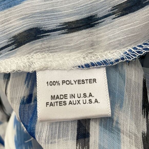 Misa Los Angeles Blue White Dominika Striped Chiffon Maxi Dress Size Large - Picture 5 of 10